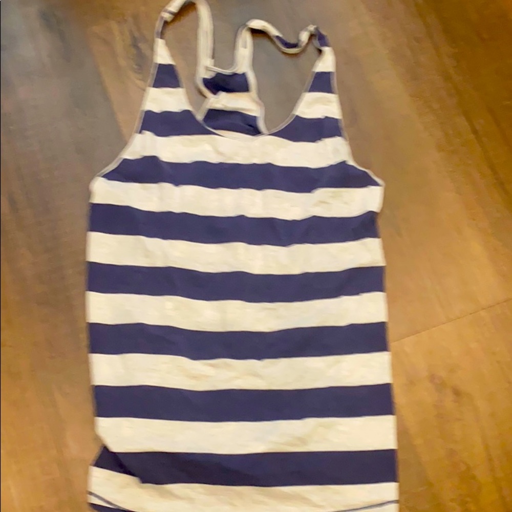 Lululemon blue and white tank